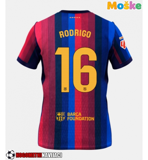 Moške Nogometnih dresov Barcelona Rodri Hernandez #16 Domači 2026-27 Kratki rokavi Moške Nogometnih dresov Barcelona Rodri Hernandez #16 Domači 2026-27 Kratki rokavi
